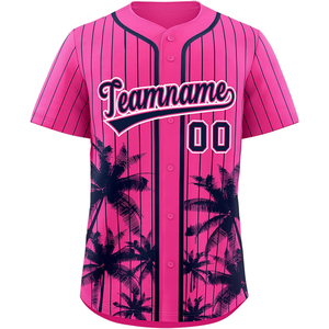 Jersey de béisbol de sarga de aparejos personalizado, uniforme de softbol sublimado con botones, bordado, nombre, número, moda deportiva transpirable - Product Image 3