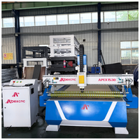 Nouvelle Conception Routeur CNC à Moteur Pas à Pas PLC 1325 1530 pour Gravure et Découpe sur Bois et MDF avec Rouleau de Pression NC Studio Mach3 3.2kw Refroidissement par Eau