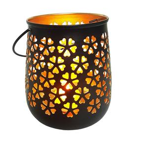 Bougie votive élégante en fer de taille moyenne, design unique, couleur noire, bougeoir design nid, décoration intérieure moderne - Product Image 4