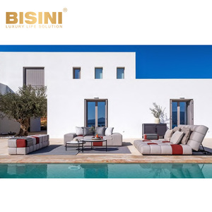 Chaise longue <span class=keywords><strong>de</strong></span> jardin en aluminium pour hôtel <span class=keywords><strong>de</strong></span> luxe, mobilier d'extérieur pour <span class=keywords><strong>bain</strong></span> <span class=keywords><strong>de</strong></span> <span class=keywords><strong>soleil</strong></span> avec coussins rembourrés réglables - Product Image 4