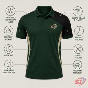เสื้อโปโลสไตล์คลับสำหรับผู้ชาย ผู้ผลิตเสื้อโปโลทีมแบบกำหนดเองเพื่อประสิทธิภาพสูง - Product Image 5