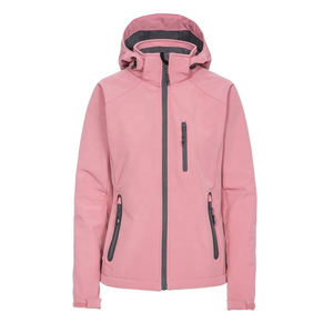 Vestes de sport à capuche en tissu polyester souple personnalisé avec poche zippée, vestes légères imperméables pour femmes de grande taille - Product Image 4