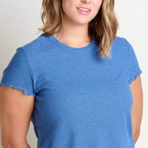 Camiseta de manga corta para mujer Waffle Knit-Mezcla de algodón suave, cómoda y transpirable, ideal para capas en todas las estaciones - Product Image 2