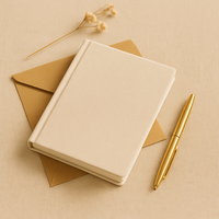 Carnet à couverture rigide en lin LABON A6, journal minimaliste uni, carnet en tissu beige neutre, logo personnalisé, cadeau OEM