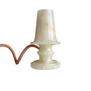Mini Onyx Gemstone Lamp, Crystal Gemstone Table Lamp, White marble lamp