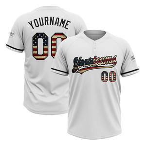 Maillot de baseball personnalisable pour hommes, uniforme de sport hipster hip hop boutonné, maillot de sport respirant en polyester - Product Image 6