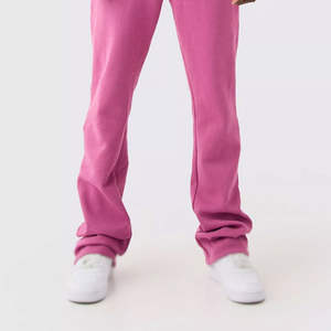 Sweat à capuche et jogging rose uni et respirant pour hommes, ensemble de survêtements en polaire 2 pièces pour la course à pied décontractée - Product Image 5