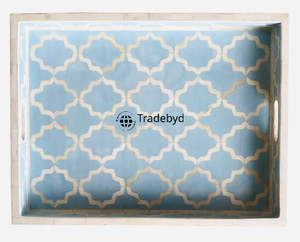 Bandeja decorativa de nácar Tradebyd, pieza de lujo hecha a mano para casas y boutiques modernas - Product Image 1