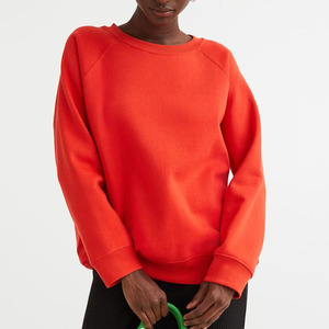 Sudadera de mujer de calidad superior de algodón de lana de invierno de manga larga de cuello redondo sudadera para damas niñas adultas logotipo personalizado - Product Image 1