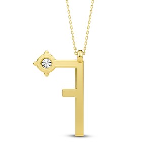 Colgante con Inicial de Nombre Personalizada en Mayúscula con Diamante Cultivado en Laboratorio VVS VS EF, Plata de Ley 925 con Acabado en Oro, Diseño Minimalista - Product Image 3
