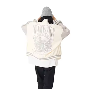 Respirant Varsity Veste Femmes Imprimer Vintage Patches Letterman Bomber Veste Léger Habillé Mignon Manteau - Product Image 6