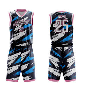 Uniformes de basket-ball personnalisés tissu à séchage rapide kit de short de maillot de match d'équipe pour l'université et l'entraînement - Product Image 1