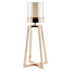 Bougeoir trépied géométrique moderne, bougeoir de Noël, or rose poli, luxe, fait à la main, écologique, résistant à la chaleur - Product Image 3