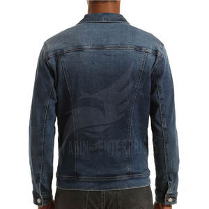 Chaqueta de Mezclilla Estilo Urbano para Hombre, Invierno 2025, Personalizada, Casual, de Alta Calidad, Transpirable, con Cuello Mao, Gruesa, de Algodón - Product Image 3