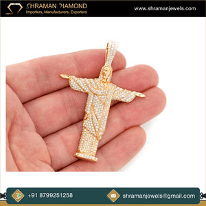 Colgante Unisex de Plata 925 con Cristo Redentor Grande Personalizado, Diamante Cultivado en Laboratorio VVS, Joyería Religiosa, Regalo, Pieza Artesanal Personalizada - Product Image 3