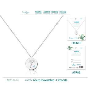 Collana pendente con Plateado Acero in stile marzo color 14644