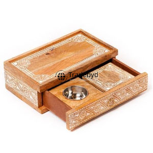 Tradebyd-Quemador Bakhoor árabe de madera hecho a mano para difusión de una rica fragancia, ideal para decoración del hogar y rituales espirituales - Product Image 5