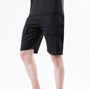 Wholesale Fashion <b>Black</b> Cargo <b>Shorts</b> Summer Cargo Pants Cotton Made Elastic Waist High Street Style <b>Black</b> Cargo <b>Shorts</b> - Product Image 5