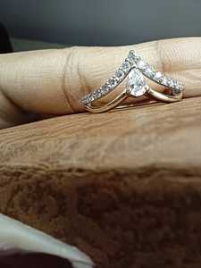 Bague en diamant Moissanite taille poire de haute qualité or 18 carats bijoux de fiançailles de mariée OEM ODM usine exportation de gros - Product Image 2