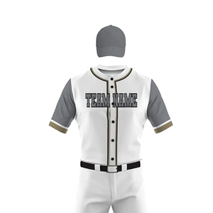 Uniformes de baseball sportifs décontractés de qualité supérieure 2025, logo personnalisé imprimé, style uni, ensembles de vêtements de sport, service OEM, taille plus, 100% - Product Image 4