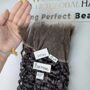 Vietglobal Hair 13x4 Transparente para Encaje Frontal Birmano y Camboyano Rizado Remy Hair - Product Image 5
