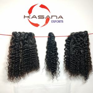 Fabrica al por mayor baratos vietnamitas Virgen máquina doble trama encaje frente pelucas paquete barato onda profunda extensiones de cabello humano - Product Image 3