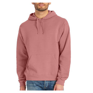 Sweats à capuche pour hommes en tissu molletonné polyester/coton délavé à l'acide, motif uni, col à capuche - Product Image 1