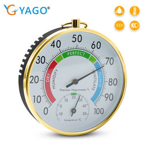 Yago Analoges Temperatur- und Feuchtigkeitsmessgerät, Batterieloser Mechanischer Hygrometer-Thermometer, für Innenräume zum Aufhängen an der Wand & Tischgebrauch - Product Image 2