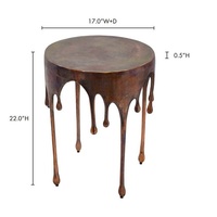 Gouttes d'eau Design Aluminium Métal Table d'appoint Fabricant Bureau Table basse décorative en métal en vrac