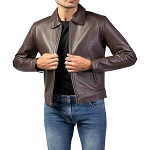 Chaqueta de motociclista vintage de invierno de lona de calidad superior unisex, diseño reversible con cuello levantado, logotipo de embalaje personalizado, venta al por mayor - Product Image 6