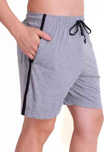 Pantalon court décontracté à motif uni pour hommes avec fermeture à la taille élastique Short pour homme anti-rides avec logo personnalisé en gros - Product Image 5