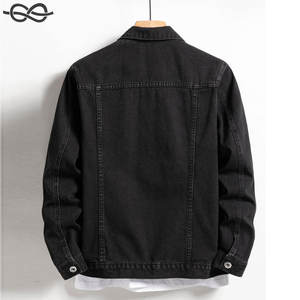 Homme แจ็กเก็ตผ้าฝ้ายสีดำมีกระเป๋าปิดด้วยกระดุมเสื้อแจ็คเก็ตลำลองแขนปกติ - Product Image 4