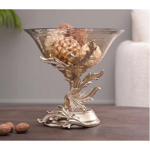 Bol en or moderne fait main avec design latéral poli et lavable au lave-vaisselle pour les occasions de mariage des hôtels et des restaurants à domicile - Product Image 1