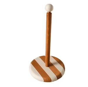 Portarrollos de papel de cocina de madera hecho a mano, diseño duradero para cocinas modernas, inodoros para hoteles - Product Image 4