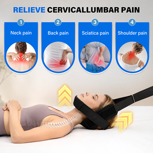 Dispositivo de Tracción Cervical Personalizado, Correa de Soporte Ajustable para Estiramiento del Cuello con Reposacabezas Acolchado y Bolsa de Transporte - Product Image 4
