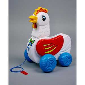 Charming Hen <b>Pull</b>-<b>Along</b> <b>Toy</b> Plastic Farmyard Fun Set for Nursery - Product Image 1
