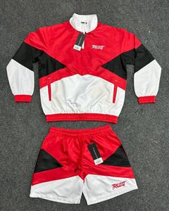 Streetwear dernier modèle personnalisé prix d'usine ensemble short et coupe-vent survêtement ensemble short et veste de haute qualité pour hommes - Product Image 3