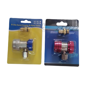 Ensemble d'adaptateurs rapides réglables pour climatisation automobile R134a, valve en métal - Product Image 1