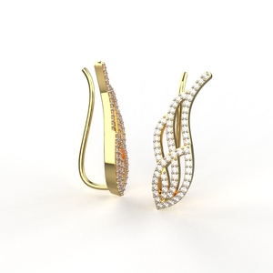 Avarta Allure 14K Gold <b>Cuff</b> <b>Earrings</b> Elegant Fine Jewellery for Girls and Women - Product Image 2