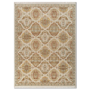 Alfombras de Lana Anudadas a Mano Gulnar Ivory, Diseño de Medallón 3D, para Uso Doméstico, Sala de Estar, Pasillo, Habitación Juvenil, Diseño de Rompecabezas - Product Image 1