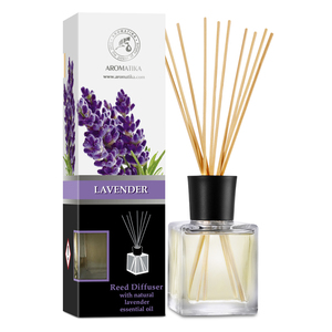 Diffuseur à bâtonnets Aromatika Lavande 200ml avec huile essentielle naturelle, parfum d'ambiance apaisant longue durée - Product Image 1