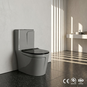 โถสุขภัณฑ์แบบชิ้นเดียว ดีไซน์ทันสมัย ระบบชำระล้างแบบ Washdown ทรงกลม พร้อม S/P Trap ติดตั้งบนพื้น - Product Image 6