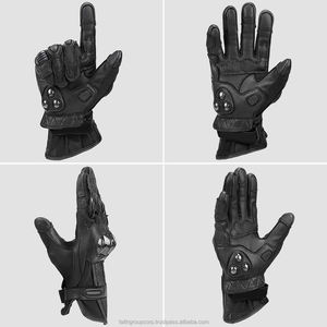 Temporada de invierno Protección de nudillos de dedo completo Guantes de cuero puro Bicicleta Ciclismo Hombres Guantes de cuero Logotipo personalizado Guantes de motocicleta - Product Image 2