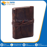 Cuadernos de escritura diarios encuadernados de cuero A4 hechos a mano personalizados de fabricante indio planificador/Diario libros hechos a mano de tamaño personalizado