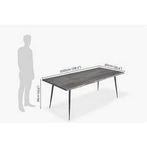 Indiana Solid Wood <b>Dining</b> Table <b>Set</b> with Modern Marble Design for Home or Apartment Living <b>Room</b> Furniture - Product Image 2