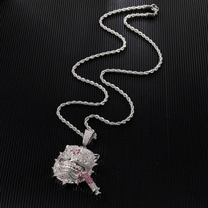 Último diseño único personalizado corte redondo VVS Moissanite completamente helado 10kt oro sólido moda Hip Hop colgante para rapero - Product Image 3