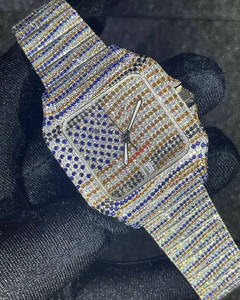 High Quality Fully Customized Stainless Steel Automatic Mechanical Iced Diamond Moissanite Water Resistant Glass Watch for <b>Men</b> - Product Image 6