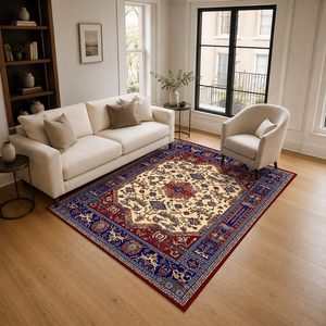 RUGS DEPOT LXDP-0312 Wholesale Red Burgundy Contemporary Abstract Digital Printed Machine Washable Chenille Area Rug Non <b>Slip</b> - Product Image 2