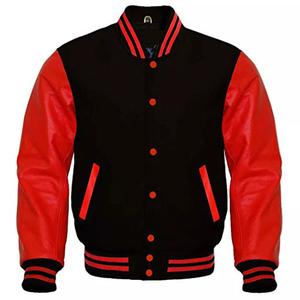 2024 personalizado de alta calidad de lana de cuero de vaca mangas Varsity Letterman chaqueta de bombardero de longitud larga ropa de calle soporte - Product Image 5