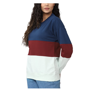 Sweat-shirt personnalisé d'hiver pour femmes en gros pull décontracté col rond avant Logo Style 100% coton hauts à la mode pour vêtements de sport OEM - Product Image 2